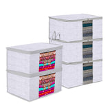 Kuber Industries Saree Cover & Underbed Storage Bag Set | 2 Pieces Saree & 2 Pieces Underbed Storage Bag Combo Set | Zipper Clos
