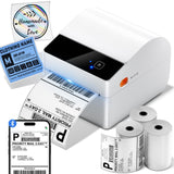 ASprink Bluetooth Shipping Label Printer with 3 Roll Labels, 4x6 Thermal Label Printer for Small Business, Thermal Printers Come