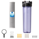 Airthereal Whole House Water Filter Housing, Sediment Filters for Well and City Water, 20x4.5 Sediment Whole House Water Filter