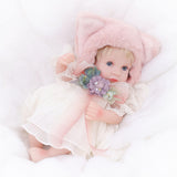 Cloveray Reborn Baby Doll 12 Inch - Full Vinyl Body Realistic Girl with Pink Fox Hat & Hand-Painted Details - Cute Animal Doll G