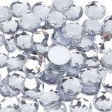 FINGERINSPIRE 60Pcs 20mm Self-Adhesive Acrylic Clear Rhinestones with Container Flat Back Round Crystal Circle Gems Sparkling Pl