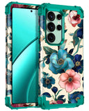 Hekodonk for Galaxy S25 Ultra Case,Three Layer Heavy Duty Shockproof Protection Hard Plastic+Soft Silicone Full Body Drop Protec