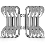 8 PCS Double Ended Snaps, 3.5 Inch Zinc Alloy Trigger Metal Clip, Silver Double Ended Snap Hooks for Pet Dog Leash, Water Bucket