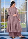 Gosriki Women'S Rayon Viscose Anarkali Printed Kurta With Palazzo & Dupatta (Sinners Purple-Gs_S_Purple_Small),Purple,,B0DX26V2TQ