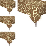 4 Pack Animal Safari Theme Zoo Print Table Cover Animal Theme Tablecloth Party Supplies Ideal for Jungle Animal theme Birthday P