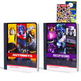 Transformers School Supplies Set Bundle with 2 Optimus Prime Composition Notebooks, Stickers, More | Transformers Classroom Su