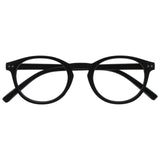 OPULIZE Zen Reading Glasses Cool Round Frame Spring Hinges Scratch Resistant Matte Black Mens Womens R24-1 +1.50