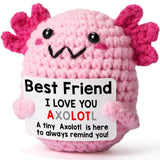WEYON Stocking Stuffers for Teens - Mini Crochet Ladybug Plush with Story Card, Handmade 4, Cute, Kawaii Desk Nightstand Locker