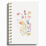Wfsm Floral Notebook Wildflower Journal, Flower Notebook, Floral Journal, Cute Spiral Notebook, Boho Plant Notebook, Floral No