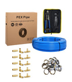 EFIELD 1/2 Inch 200 ft Pex-b Pipe Blue, NSF Certified For Potable Water, Cold Hot Water, Fitting, Crimping Tool, Cinch Clamps, C
