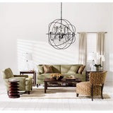 Living District Cordelia 12-Light Transitional Metal Pendant In Black