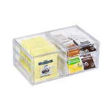 Cq acrylic Clear Stacking Make Up Organizers and Storage With 2 Drawers,4.7 Tall Acrylic Medicine Cabinet Organizer,Plastic Des
