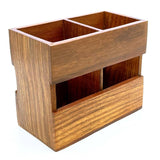ZYNTIX Wooden Pen Stand Aesthetic 2 Compartment Organizer Gifts for Men Special Unique, Elegant Desk Accessory, Ideal for Office