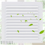 1 Pcs 12 x 12 Inch Aluminum Gable Vents Attic Vents Metal Gable Wall Shed Vent with Screw and Screen Mesh, Square Return Louver