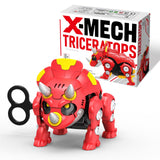 DINOBROS STEM Dinosaur Mechanical DIY Building Blocks Toy Triceratops 3D Puzzle Assembling Robot Wind Up Walking Dinosaurs Take