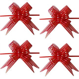 3A Featuretail Large Size Organza Pull Bow Flower Ribbon for Gift Wrap & Wedding Decoration Gift (30mm Width) (Red Pull Ribbon,