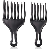2 Pieces Double Fist Hair Lift Combs - Large and Small Plastic Detangle Wig Braid Pick Hair Styling Tool for Women Men (3.8 x 7