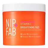 Nip + Fab Vitamin C Fix Brightening Pads for Face, Facial Pad with Anti-Aging Pomegranate and Coffee Seed Extract to Brighten Ev
