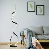 60W 3 Color Temperature LED 59inches Floor Lamp with Remote Control for Living Room,Bedroom,Office Lighting (Black)