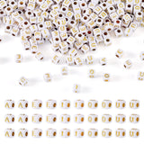 Sparkeads 500 Pcs A E I O U Cube Letter Beads for Bracelet Making Alphabet Vowel Acrylic Bead 4.5 mm Golden Beads Bulk for Phone