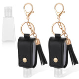Aiyorse 2 Pcs Portable Hand Sanitizer Bottles with Keychain, Refillable Travel Containers, 1oz/30ml Squeeze Bottles for Toiletry