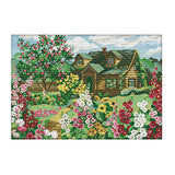 Enakshi Country House Stamped Cross Stitch Kit Diy Needlework PrePrinted Fabric|Crafts|Needlecrafts & Yarn|Embroidery & Cross S