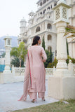 Anni Designer Women'S Rayon Blend Solid Straight Kurta With Pant & Dupatta (Raja Saab Beige-Vks03_L_Beige_Large),Beige,L,,,