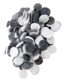 Playfully Ever After Charcoal Gray & White Craft Felt Circles (1 Inch 200pc)