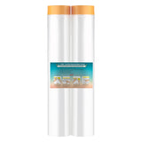LLPT Tape and Drape 157.5 (Unfolded) x 66 Ft Each 2 Pack Pre-Taped Masking Film 0.27 Mil Painters Plastic Drop Cloth for Auto