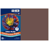 Tru-Ray Construction Paper, 50% Recycled, 12 x 18, Dark Brown, Pack of 50