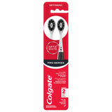 Colgate Optic White Pro Series Whitening Charcoal Toothbrush for Stain Removal, Soft Bristles, 2 Pack