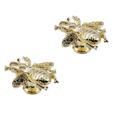 HEVSTIL 2-Pack Gold Bee Shape Cabinet Knob,Nature Theme Single Hole Pulls for Cabinet Dresser Knobs Furniture Door
