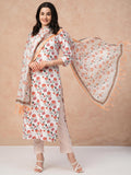 Anni Designer Women'S Rayon Blend Straight Printed Kurta With Pant & Dupatta (Mogri White-Nw_Xl_White_X-Large),White,XL,,,