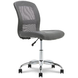 Serta Essential Armless DeskChair, Small Task Chair with Wheels, Breathable Mesh Back, SertaQuality Foam Cushion Seat for Comfor