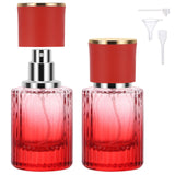 Segbeauty 1oz Perfume Spray Bottle, 30ml Red Vintage Refillable Perfume Bottle Glass Sprayer Bottles for Women, 2Pcs Large Cosme