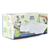 LIVOS 50 Pack Microfiber Cleaning Cloth in Box, Reusable Cleaning Rags, 11.5inchx11.5inch, Edgeless Microfiber Wipes, Lint Free, Absor