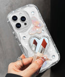 Toycamp for iPhone 15 Pro Max Case Cute - Women Girly Girls Glitter Phone Cover 15 ProMax Kawaii Sparkle Bling Shine Aesthetic P