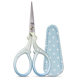 Hisuper Embroidery Scissors Set with Leather Sheaths for Sewing Crafting, Art Work, Threading, Needlework DIY Tools Dressmaker S