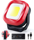 ORHOMELIFE COB LED Work Light, 42 LEDs 1000 Lumens Rechargeable Portable Magnetic Flashlight Inspection Light for Car Repair, Ca