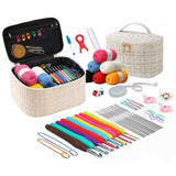 Squry Crochet Kit For Beginners With Yarn & Crochet Hooks | 59 Pcs Complete Crochet Starter Set | Knitting Accessories & Diy Cra