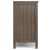Simplihome Lev Solid Wood 53 Inch Wide Contemporary Tv Media Stand In Smoky Brown For Tvs Up To 60 Inches, For The Living Room A