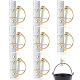 Otoolling 8 Pcs Water Bucket Hooks for Horses with Pin Heavy Duty Wall Mounted Horse Feed Bucket Hangers Holders Metal for Horse