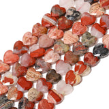 Nitopupu 22pcs Faceted Heart Stone Beads Natural Carnelian Bead 8mm Crystals and Healing Stones for Jewelry Making Supplies,Frie