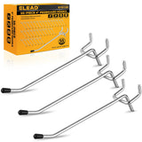 ELEAD 55-Piece 4 Inch Pegboard Hooks, Heavy Duty Peg Board Organizer Accessories, Peg Board Tool Hangers Fit for 1/4 and 1/8 Peg