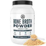 Bone Broth Protein Powder - Pure Grass-Fed Beef Bone Broth, Unflavored with Natural Collagen, Glucosamine & Gelatin - Paleo & Ke