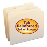 Smead File Folders, 1/3 Cut Assorted, Reinforced Top Tab, Letter, Manila, 100/Box