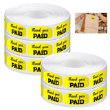 Zhanmai 5 Rolls 5000 Pcs Paid Thank You Store Sticker 0.75 x 1.5 Inch Self Adhesive Retail Merchandise Labels Thank You for Your