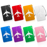 Premium Metal Luggage Tags Set 8 Pack Durable Aluminum Travel Suitcase Id Labels With Stainless Steel Cable Loops & Privacy Prot