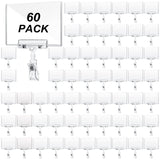 60 Pieces Rotating Clip on Sign Holder Plastic Merchandise Retail Display Sign Clip Holder with Clamp Pop Swivel Rack Card Sign