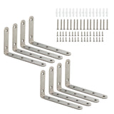 HOME MASTER HARDWARE Corner Brace Stainless Steel L Bracket,Heavy Duty Shelf Brackets,Solid Shelf Support Corner Brace,5x3 in Jo